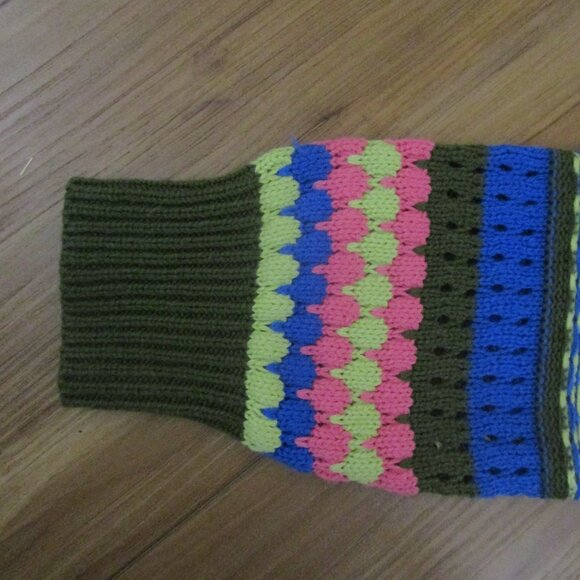 Circus by Sam Edelman stripe crochet crop sweater knit chunky striped NWT XS - Picture 10 of 16